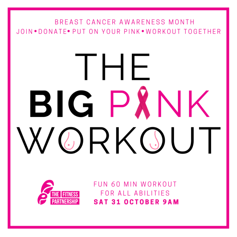 The Big Pink Workout in aid of the national Breast Cancer Foundation at The Fitness Partnership